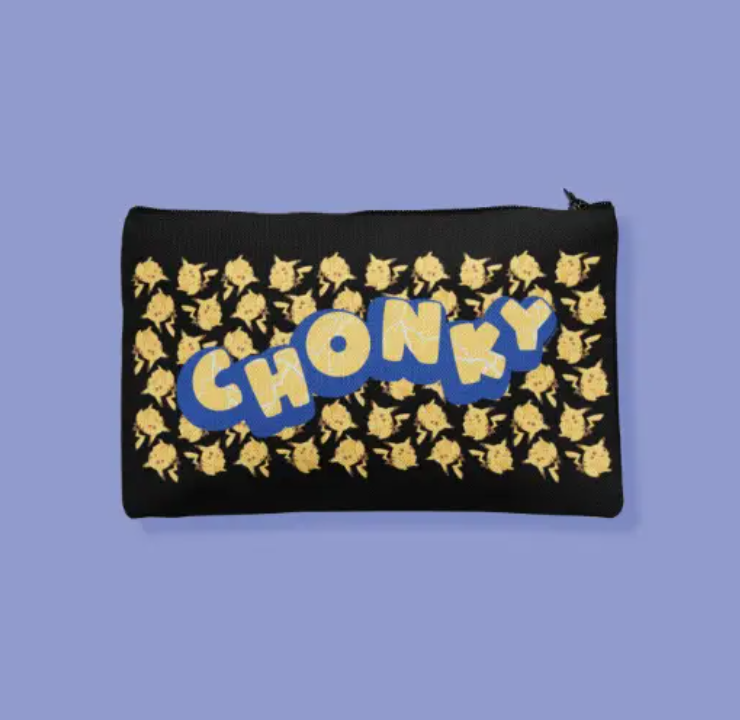 CHONKY AF Pikachu zipper pouch