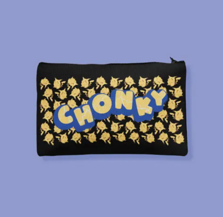 CHONKY AF Pikachu zipper pouch