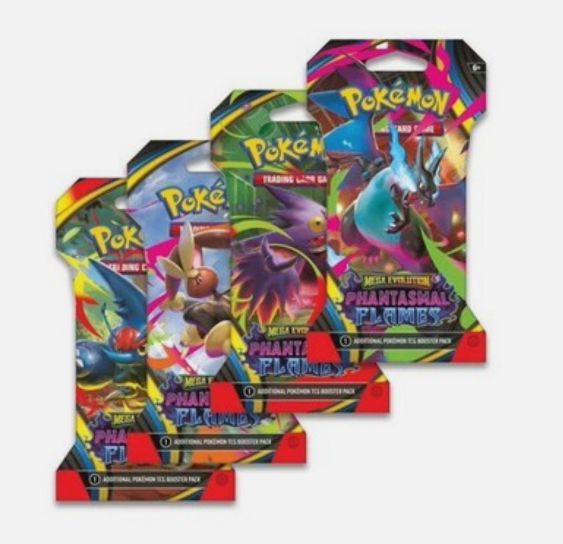4 PACK Sleeved Phantasmal Flame Booster Pack