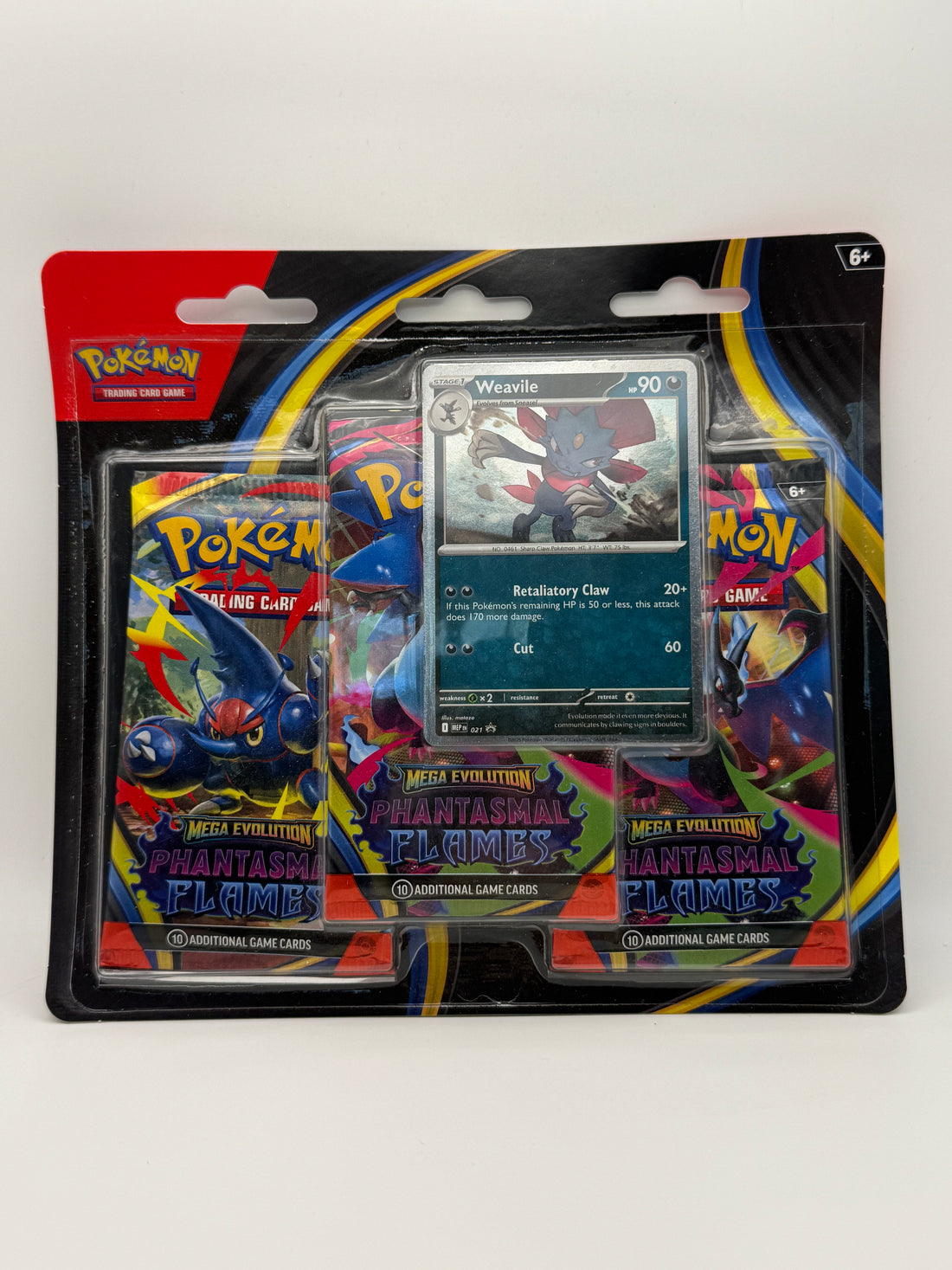 Pokémon TCG: Phantasmal Flames 3-Pack Blister (Weavile Promo)