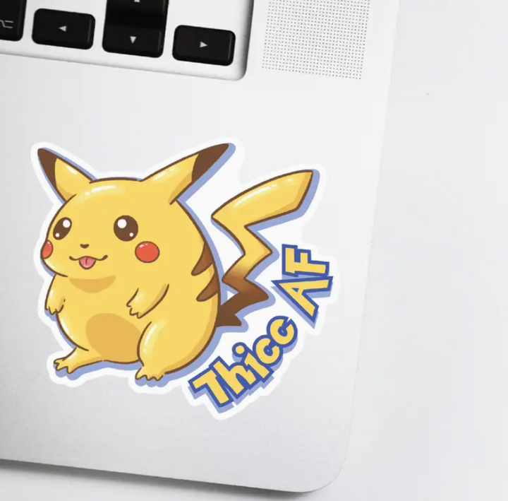 Thicc AF CHONKY Piakchu sticker